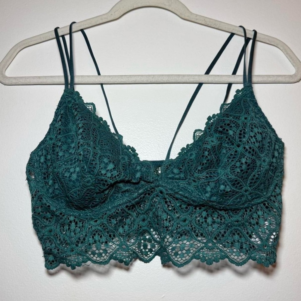 Aerie Lace Bralette in Deep Teal